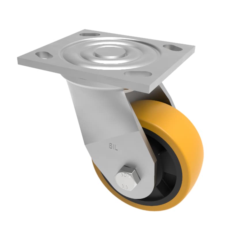BIL Polyurethane Nylon Plate Swivel Castor 150mm 600kg Load BZJ150XPNBJ/USA