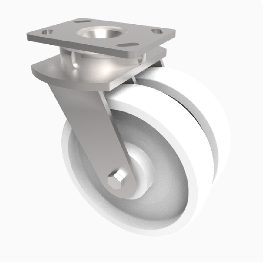 BIL Nylon Plate Swivel Castor 200mm 1500kg Load 2BZK200NYB