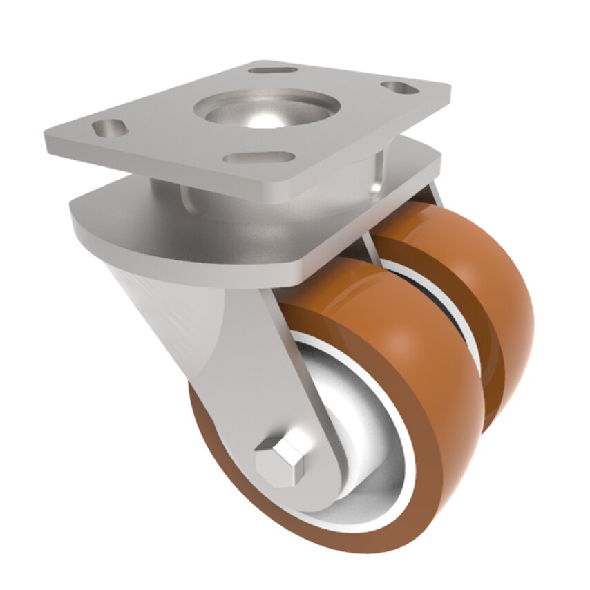 BIL Polyurethane Nylon Plate Swivel Castor 200mm 1500kg Load 2BZK200PNBJ