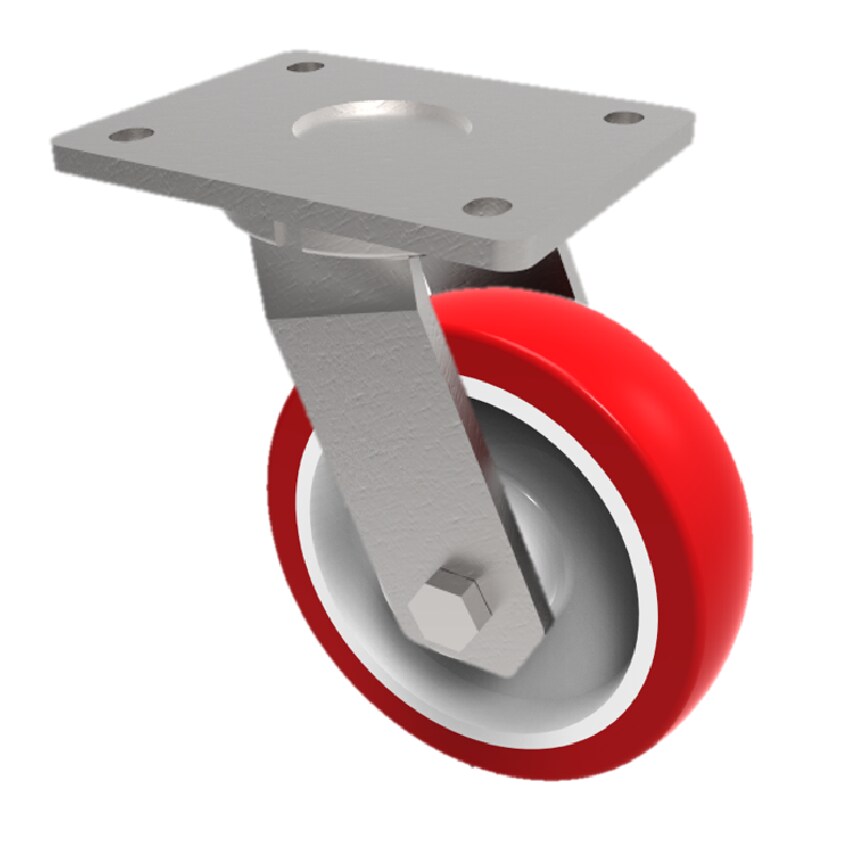 BIL Polyurethane Nylon Plate Swivel Castor 150mm 500kg Load BZKL150NPBJ