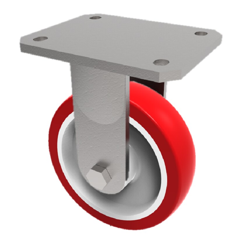 BIL Polyurethane Nylon Plate Fixed Castor 200mm 600kg Load BZJF200NPBJ