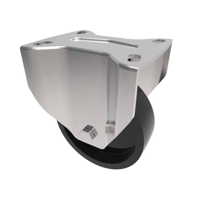 BIL Thermoplastic Plate Fixed Castor 80mm 220kg Load BZMHF80TP3