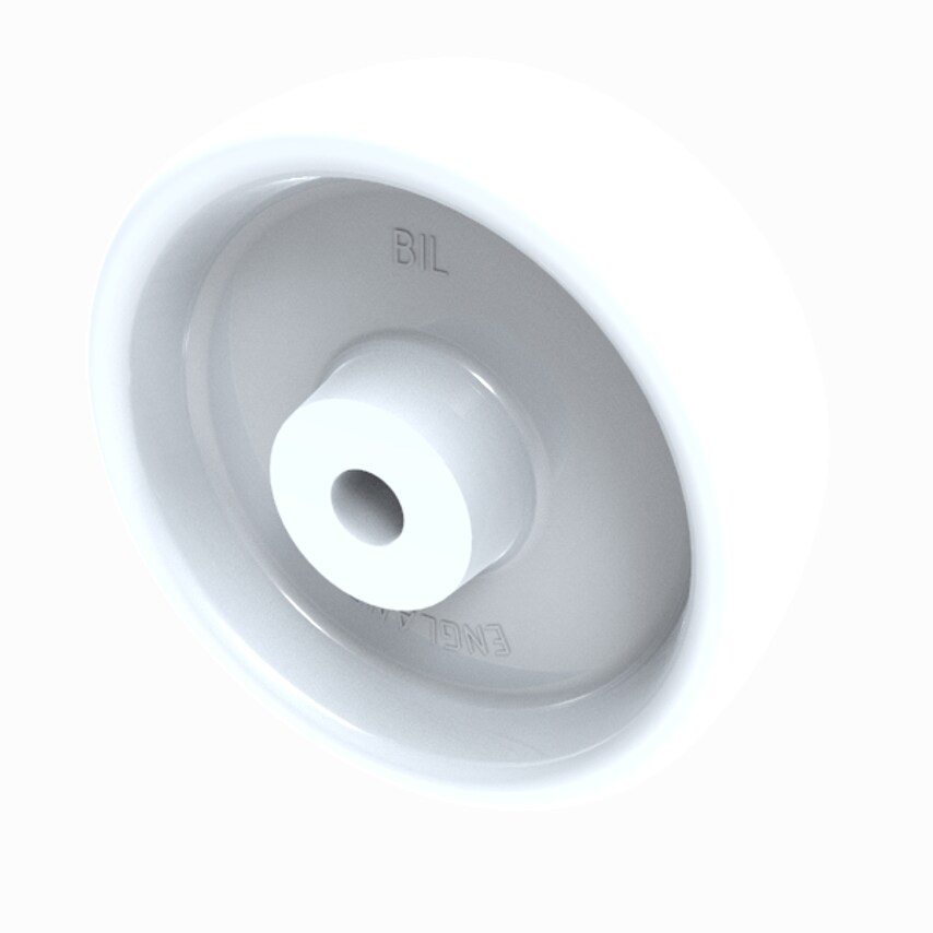 Nylon 75mm Plain Bearing Wheel 90kg Load BZL75WNY/WHT