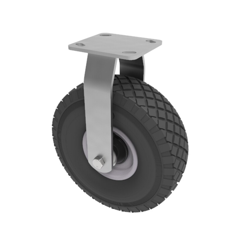 BIL Pneumatic wheel Plate Fixed Castor 400mm 300kg Load BZFPCF400MRBD