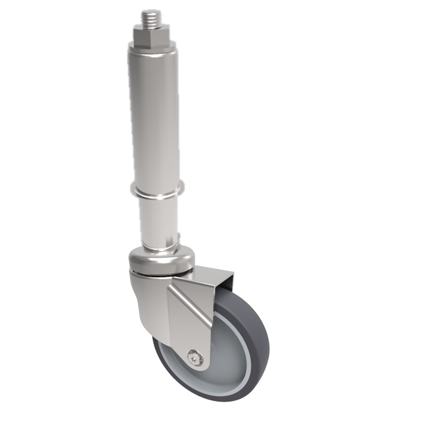 BIL Spring Castor Rubber Swivel Castor 100mm 16kg BZRA100VGRSPR16