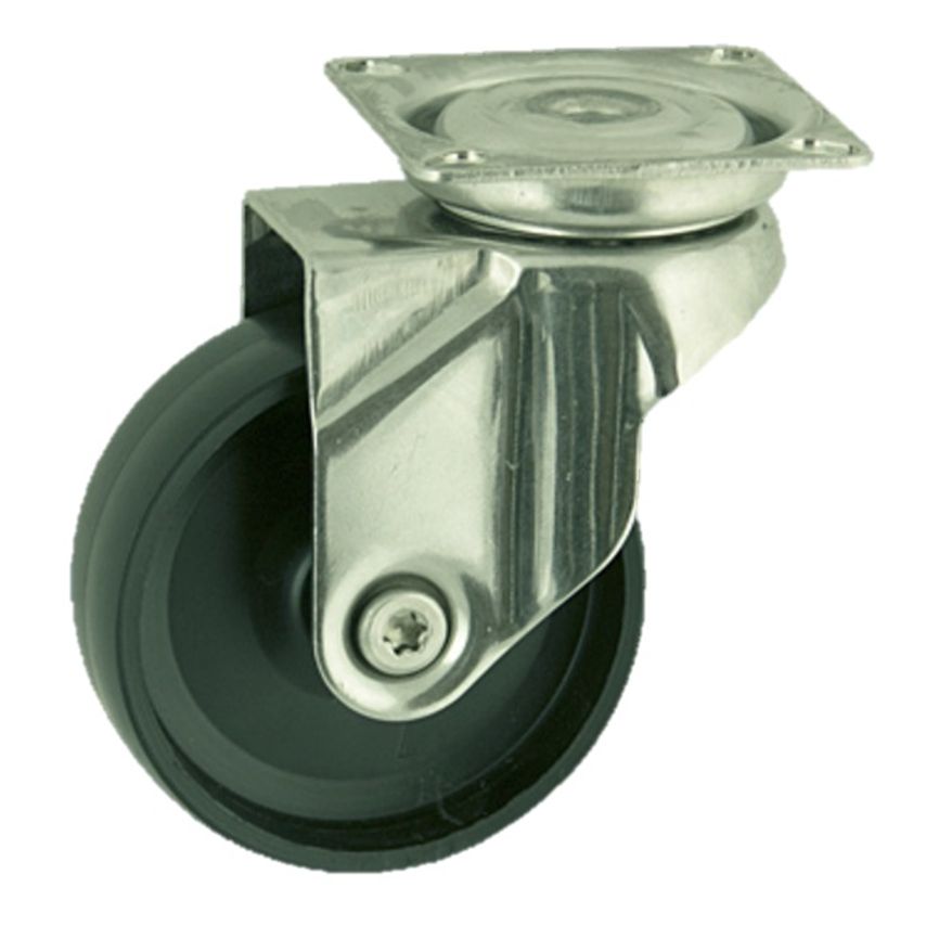 BIL Polypropylene Plate Swivel Castor 75mm 60kg Load SSRA75PL