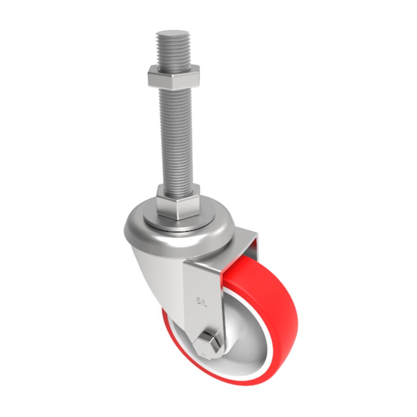 BIL Polyurethane Swivel Castor 125mm 300kg Load SSEH125NPBM20X200