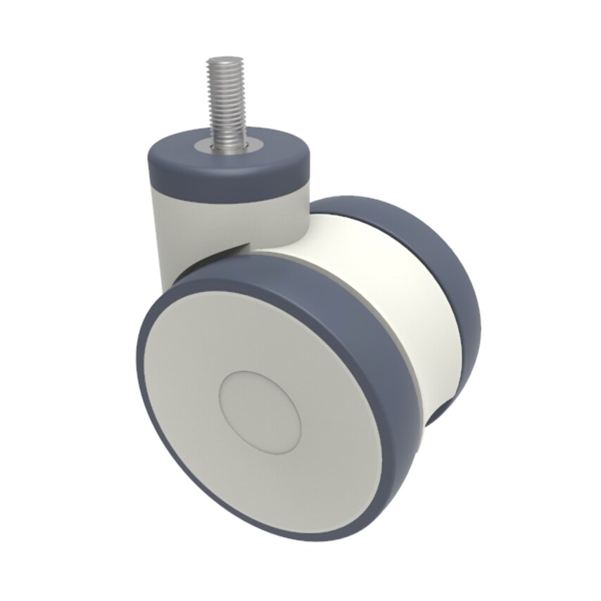 BIL Grey Rubber Stem Swivel Castor 100mm 90kg load NTW100TPRBJST