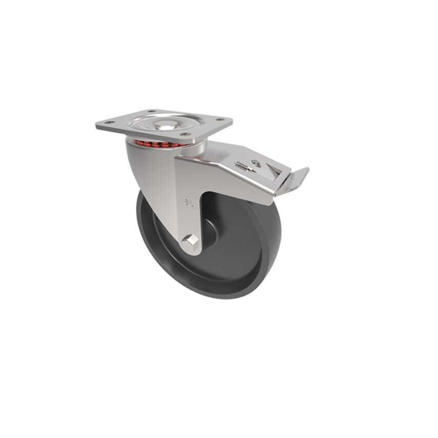 BIL Cast Iron Plate Swivel Castor Brake 150mm 700kg Load BZSPH150CIBJSWB/HT