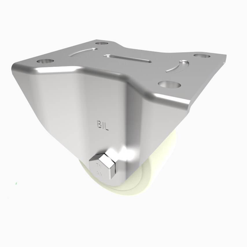 BIL Nylon Plate Fixed Castor 125mm 800kg Load BZXPF125NYBJHD