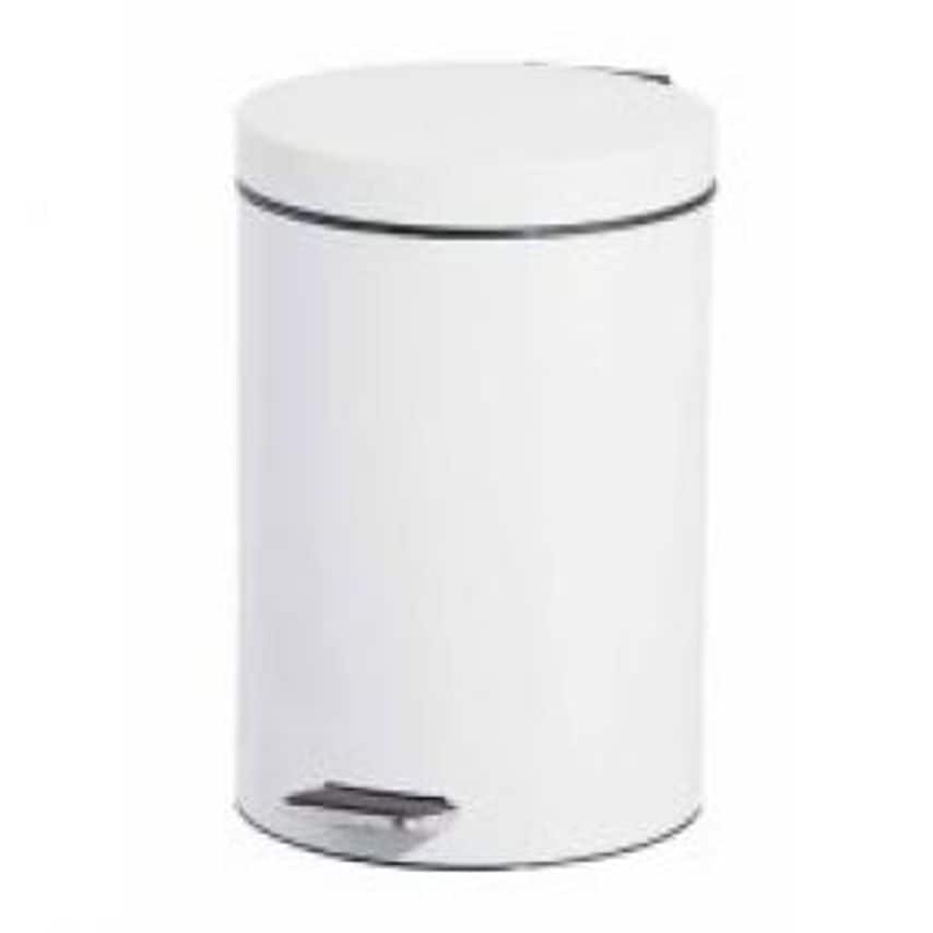 JanSan Steel Pedal Bin 3 Litre White Each