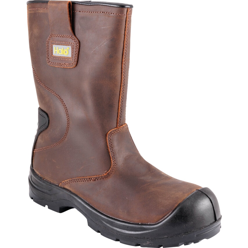 Halo Rigger Boot Brown S3 SRC Size 8