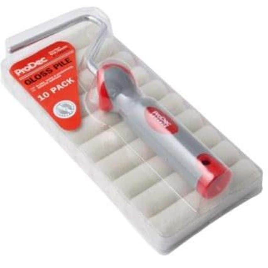 ProDec 10Pk 4" Gloss Mini Roller & Frame- you get 9