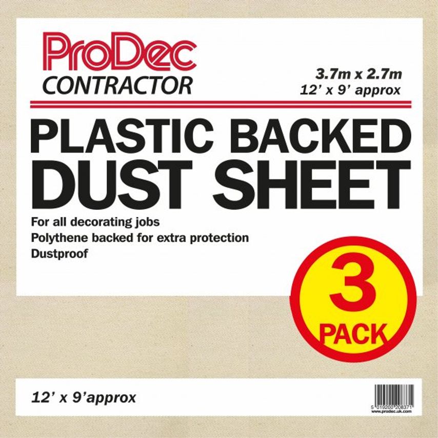 Contractor Poly Backed Cotton Twill Dust Sheets