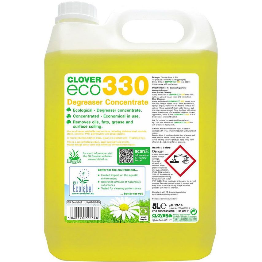 Shop Clover Chemicals Clover Eco 330 Degreaser Concentrate 5L 2 x 5