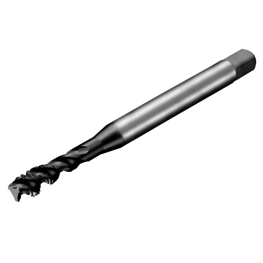 Sandvik Coromant CoroTap 300 Cutting Tap with Spiral Flutes T300-PM100AE-6-32P1P
