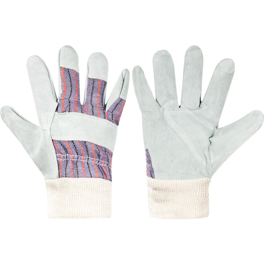 Chrome Leather Rigger Gloves Knitted Wrist Size 10