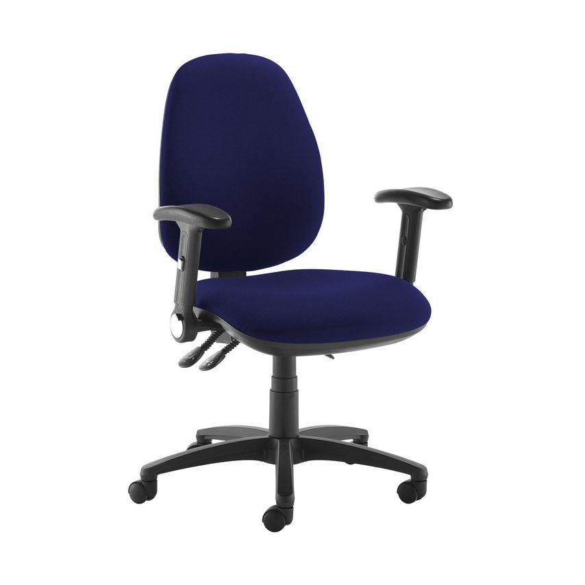 Dams Jota High Back Operator Chair with Folding Arms - Ocean Blue