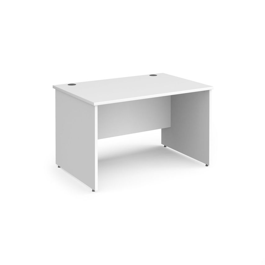Dams Contract 25 Straight Desk with Panel Leg 1200mm X 800mm - White