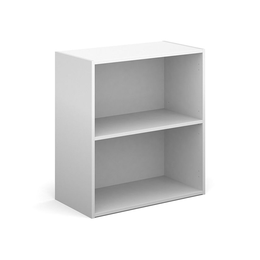 Dams Contract Bookcase 830mm High with 1 Shelf - White
