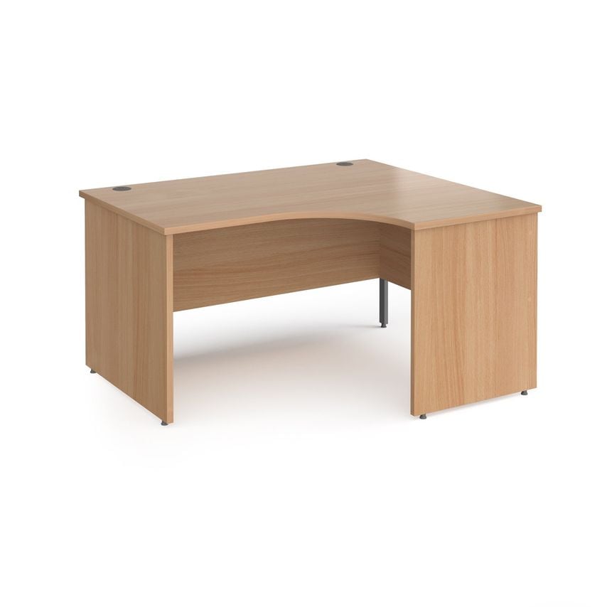 Dams Contract 25 Right Hand Ergonomic Desk with Panel Ends and Graphite Corner L