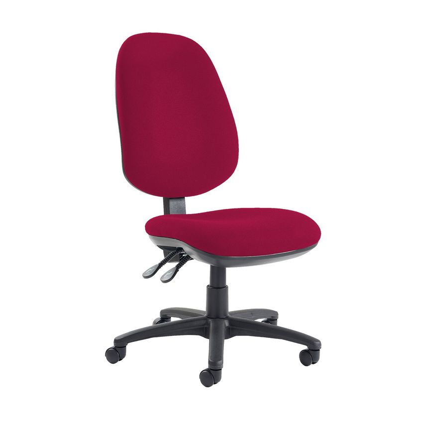 Dams Jota Extra High Back Operator Chair with No Arms - Diablo Pink