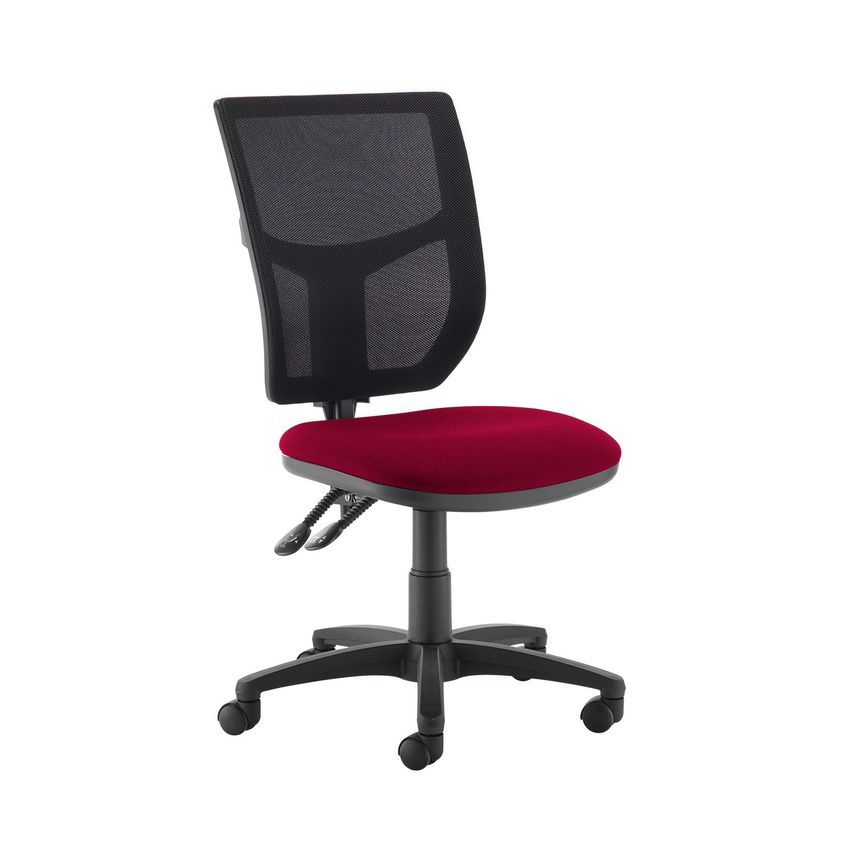 Dams Altino 2 Lever High Mesh Back Operators Chair with No Arms - Diablo Pink