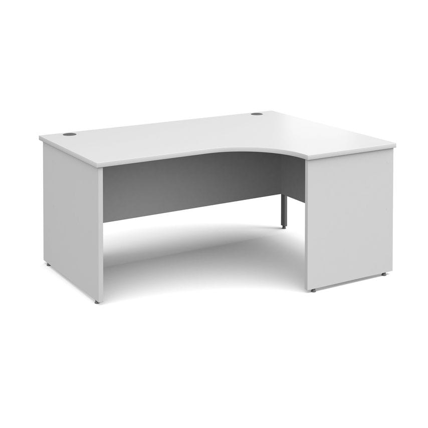 Dams Contract 25 Right Hand Ergonomic Desk with Panel Ends and Graphite Corner L