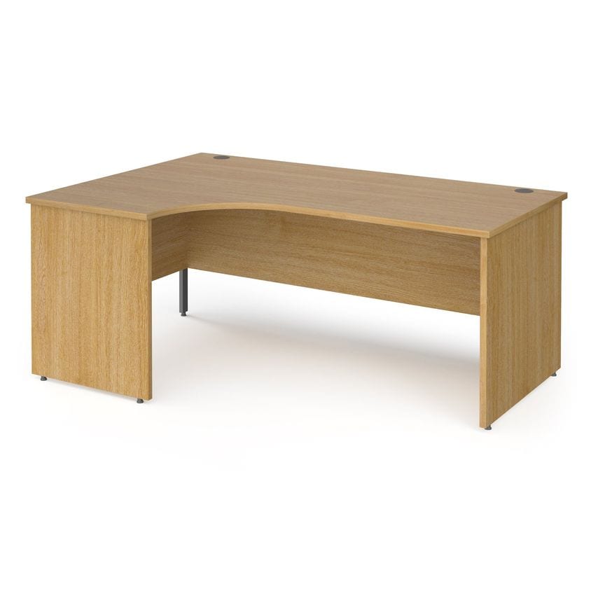 Dams Contract 25 Left Hand Ergonomic Desk with Panel Ends and Graphite Corner Le