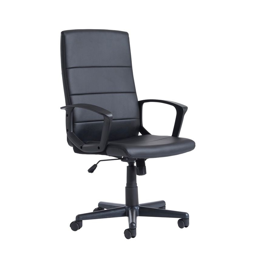 Dams Ascona High Back Managers Chair - Black Faux Leather