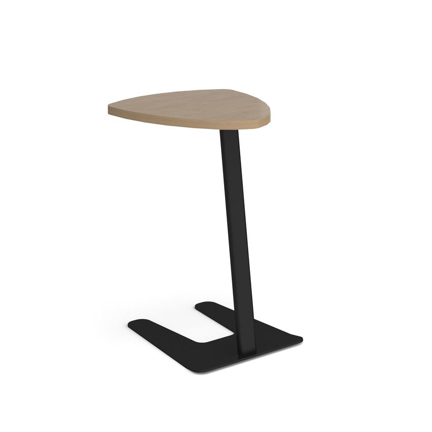 Social Spaces Buddy Laptop Table with Black Frame and Shield Top - Kendal Oak