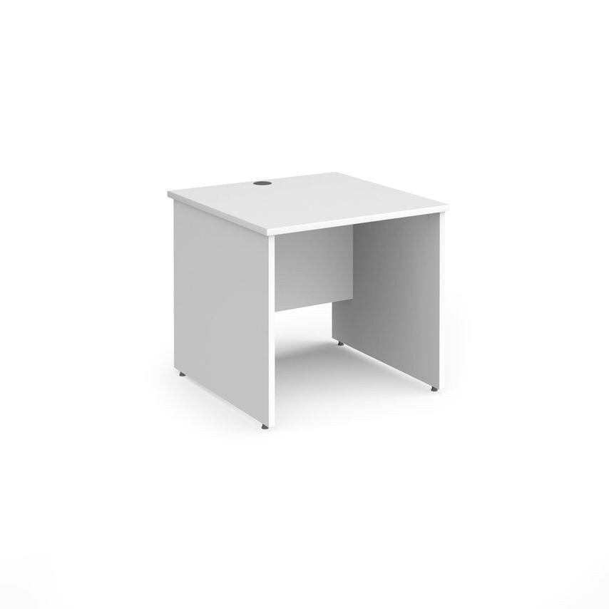 Dams Contract 25 Straight Desk with Panel Leg 800mm X 800mm - White