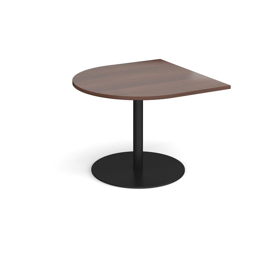 Dams Eternal Radial Extension Table 1000mm X 1000mm - Black Base, Walnut Top