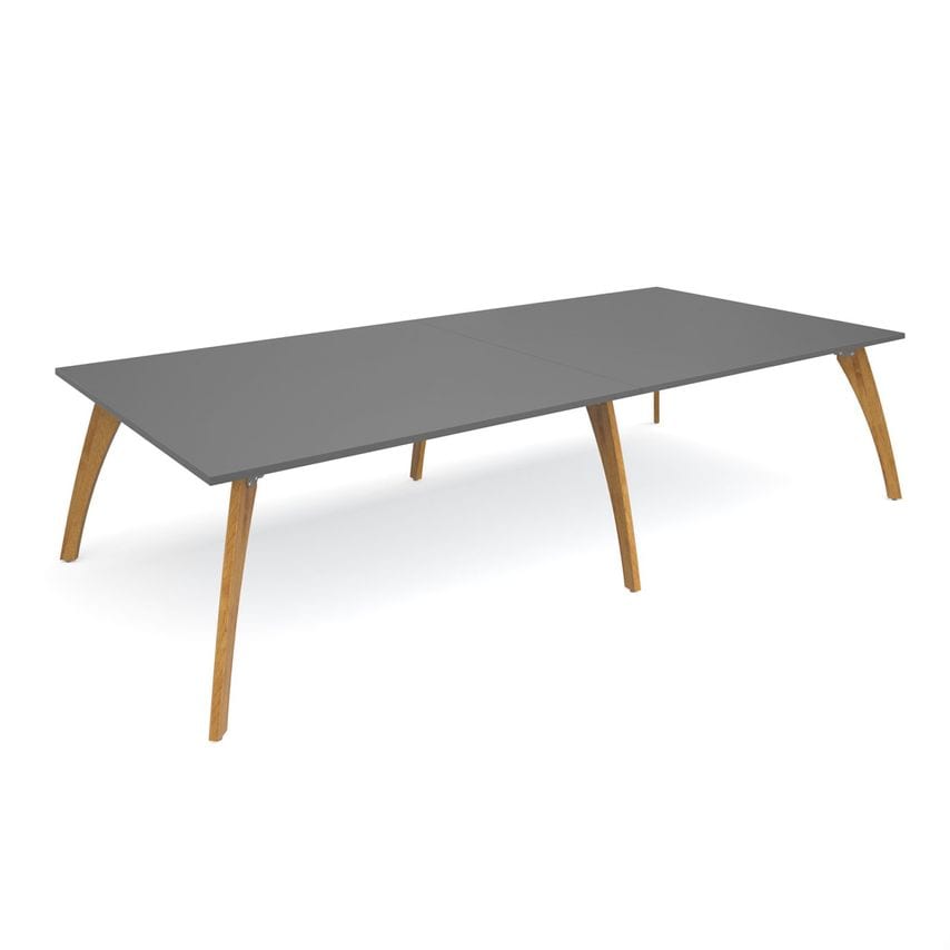 Social Spaces Enable Worktable 3200mm X 1600mm Deep with Six Solid Oak Legs and
