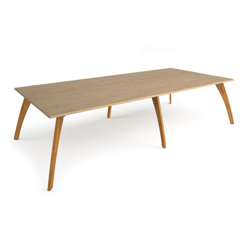 Social Spaces Enable Worktable 3200mm X 1600mm Deep with Six Solid Oak Legs - Ke