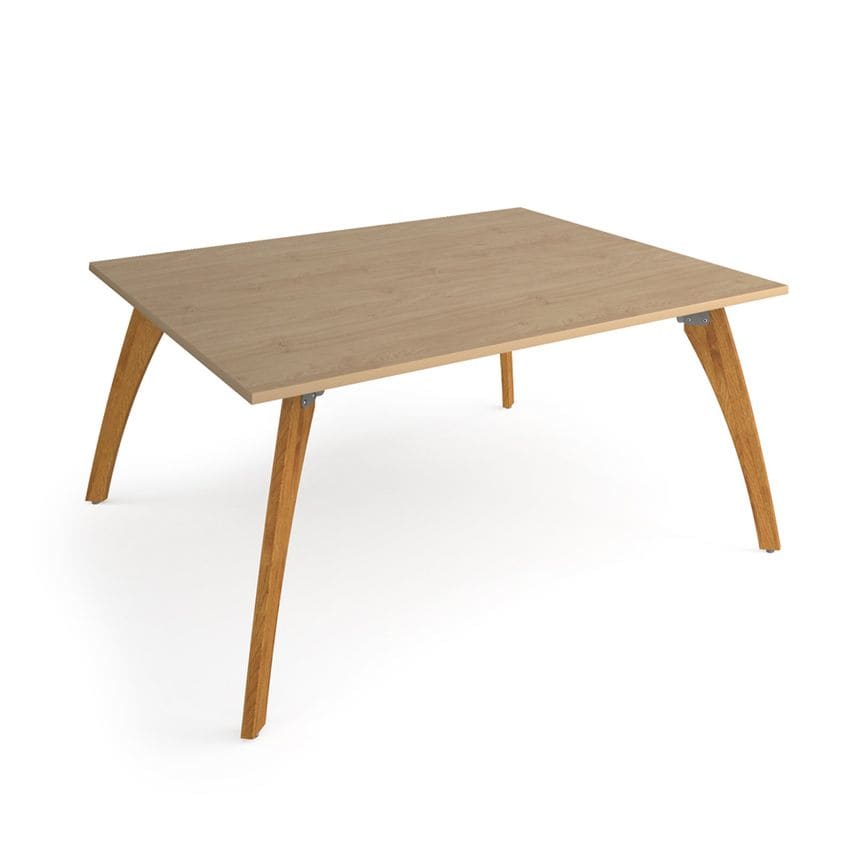 Social Spaces Enable Worktable 1600mm X 1600mm Deep with Four Solid Oak Legs - K