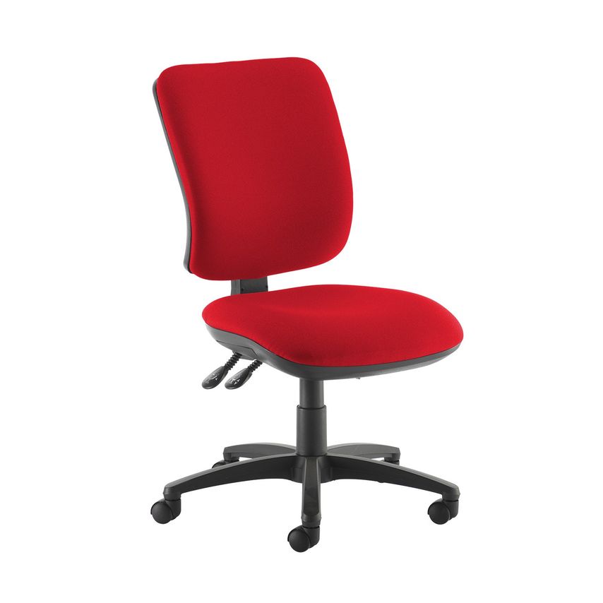 Dams Senza High Back Operator Chair with No Arms - Panama Red