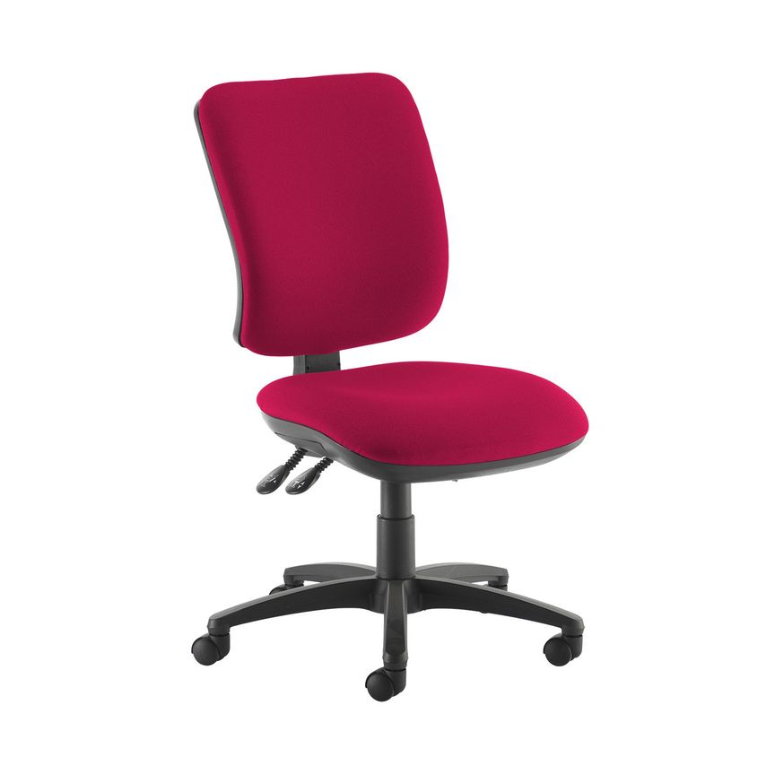Dams Senza High Back Operator Chair with No Arms - Diablo Pink
