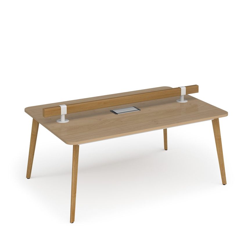 Social Spaces Saxon Worktable 1800mm X 1200mm with Low Level Tool Rail and Eclip