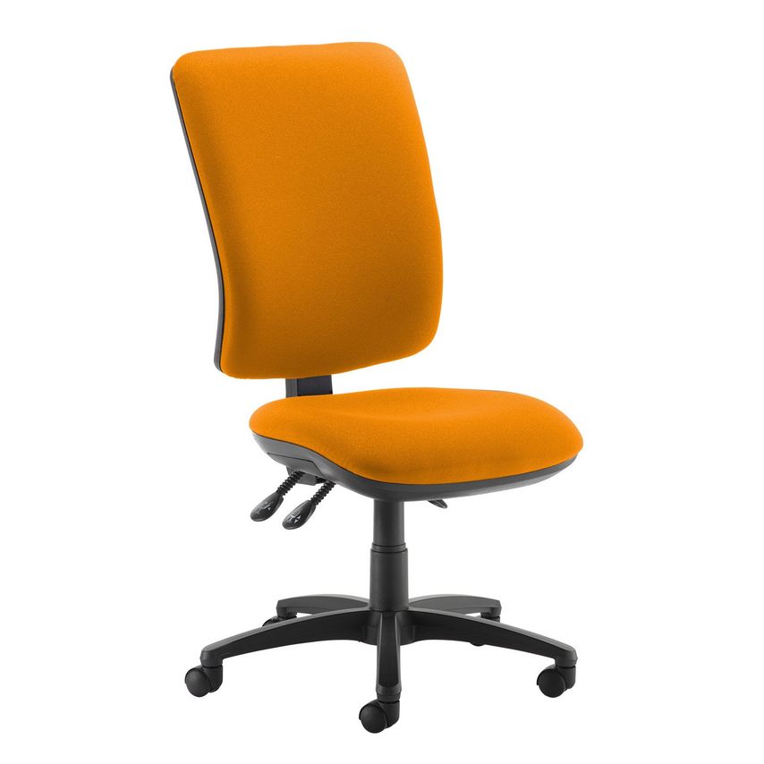 Dams Senza Extra High Back Operator Chair with No Arms - Solano Yellow