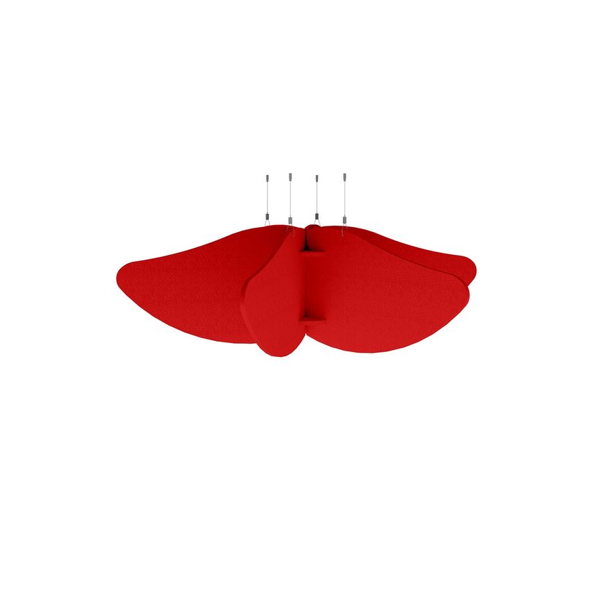 Social Spaces Piano Scales Acoustic Suspended Ceiling Raft In Red 1200 X 1200mm