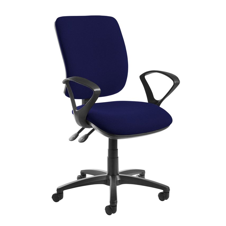 Dams Senza High Back Operator Chair with Fixed Arms - Ocean Blue