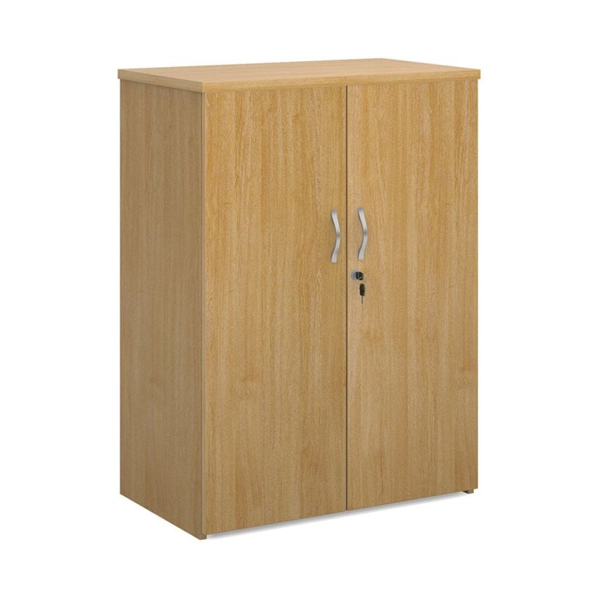 Dams Universal Double Door Cupboard 1090mm High with 2 Shelves - Oak