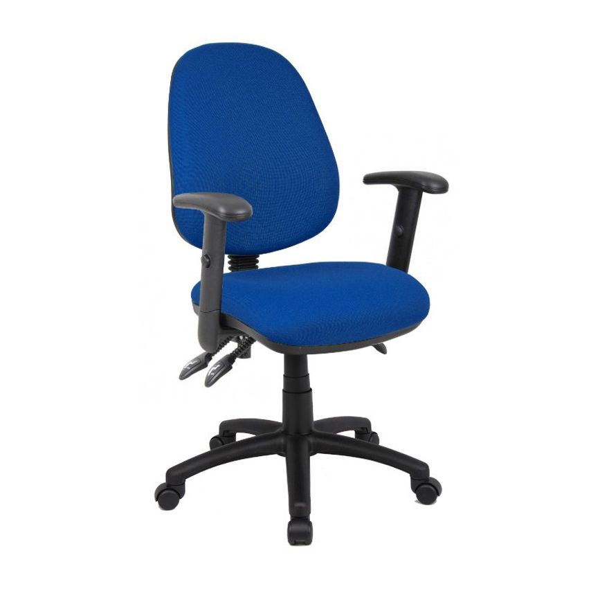 Dams Vantage 200 3 Lever Asynchro Operators Chair with Adjustable Arms - Blue