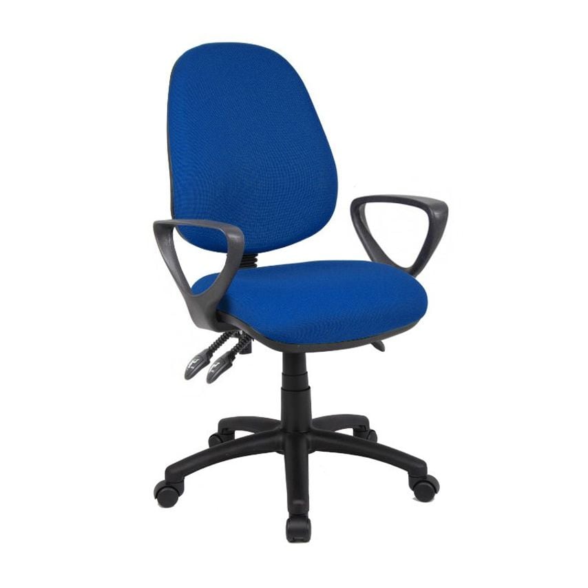 Dams Vantage 200 3 Lever Asynchro Operators Chair with Fixed Arms - Blue