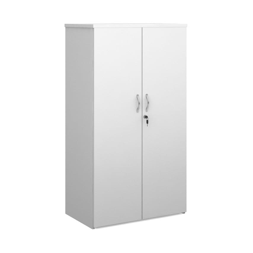 Dams Universal Double Door Cupboard 1440mm High with 3 Shelves - White