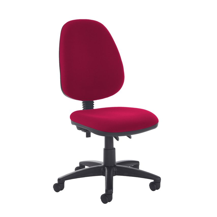 Dams Jota High Back PCB Operator Chair with No Arms - Diablo Pink