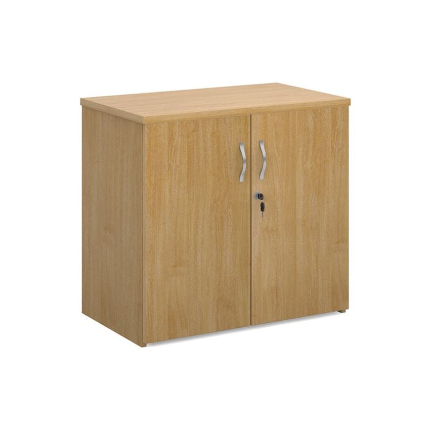 DAMS Universal Double Door 740mm High Storage Cupboard - Oak