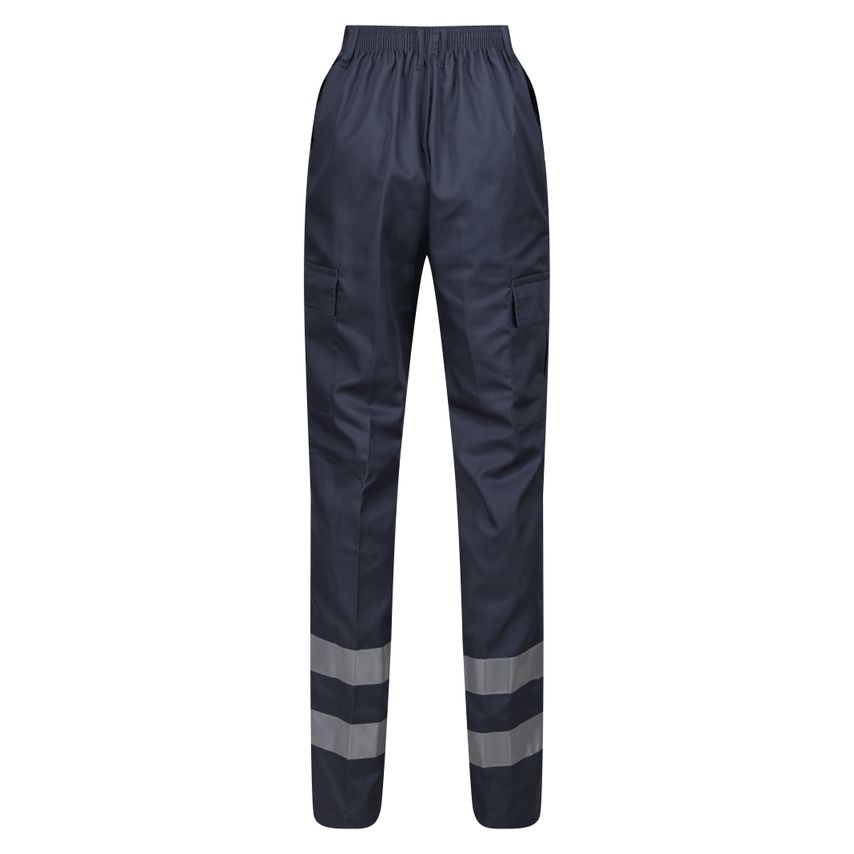 Benchmark Ladies Reflective Cargo Trouser ELEPHANT GREY 8 Regular