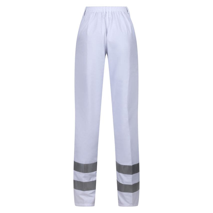 Benchmark Ladies Reflective Classic Work Trouser WHITE 30 Regular